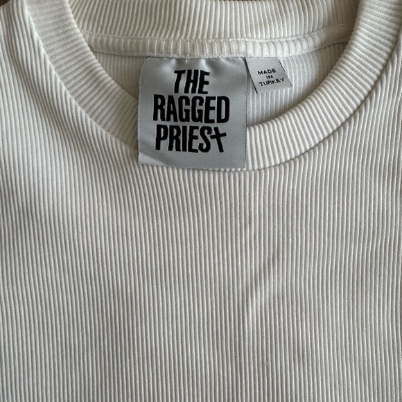 The Ragged Priest White Ribbed Top - Picture 2 of 4